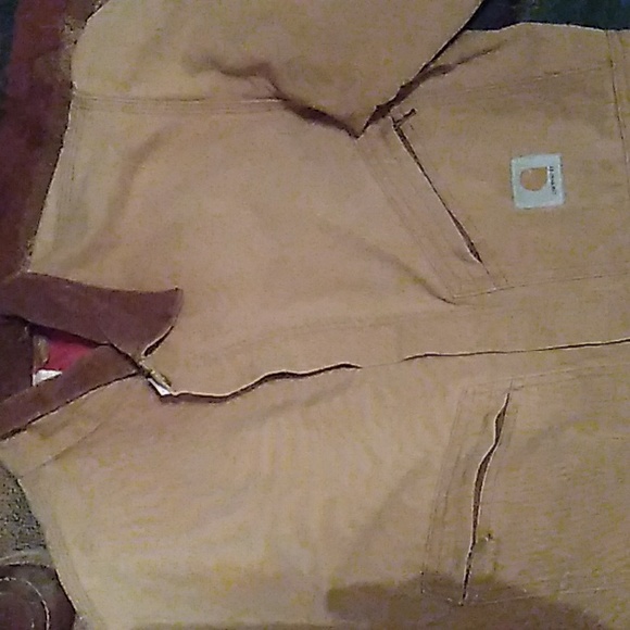 🫎 CARHARTT Red Quilted COVERALLS VNUC RARE 40 Tall UniSex - Picture 8 of 16